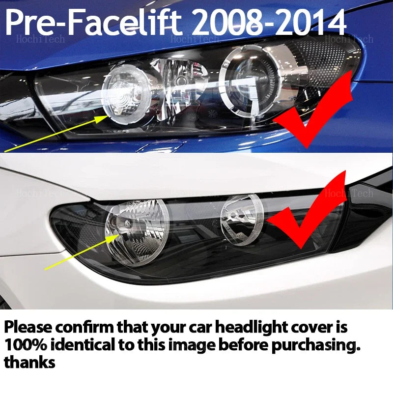 Head Lights Cover For Volkswagen VW Scirocco pre-facelift 08-14 Transparent Housing Front Headlights Lens Shell Glass Lampcover