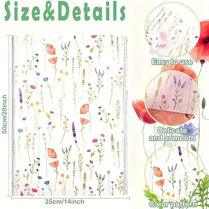 20 Sheets Lavender Print Tissue Paper - Semi-Transparent Perfect for Christmas Birthdays Weddings Valentine's Day 14x20 Inches
