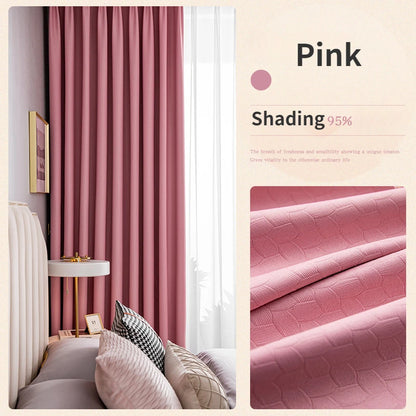 French Cream Style Bay Window Drape Bedroom Thick Full Blackout Curtain Hotel Soundproof Drapes Large Area Living Room Curtains