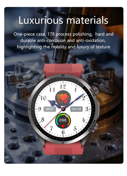 New Blood pressure Non-invasive Health Monitor Airbag Sports Smart Watches ECG+PPG Precise 1.43-inch AMOLED Calls Smartwatch NFC