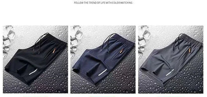 Summer Men Shorts Ice Silk Running Gym Sport Shorts Quick Dry Breathable Beach Short Pant Fitness Jogging Cool Casual Sportswear