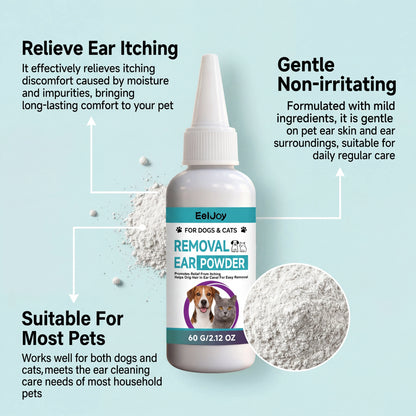 Pet Ear Cleaning Powder for Dogs and Cats Professional Ear Hair Plucking Powder Relieve Itching Keep Dry Pet Ear Care Supplies