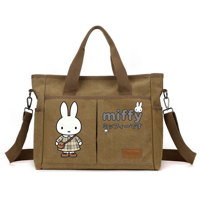 Miffy tote bag new large capacity Korean version casual simple commuting shoulder bag trendy versatile lightweight travel bag