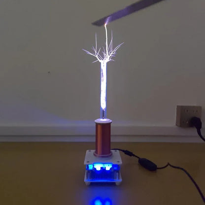 Wishcolor YSKJ-36 Blue/Golden Double Class E Tesla Coil with 10cm Thin Arc Support Music Bluetooth Playback