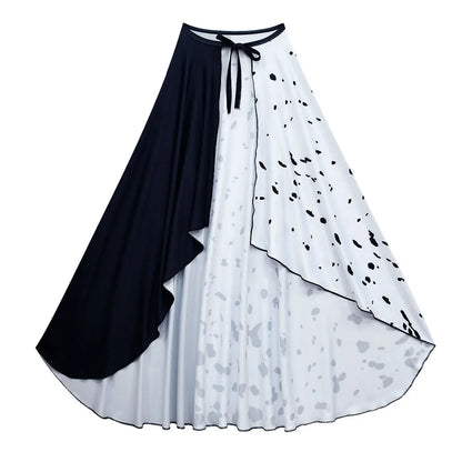 Robe de sorcière noire et blanche pour enfants, chien loyal, vêtements Kuira, robe longue, perruque Everak, performance d'Hall