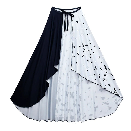 Robe de sorcière noire et blanche pour enfants, chien loyal, vêtements Kuira, robe longue, perruque Everak, performance d'Hall