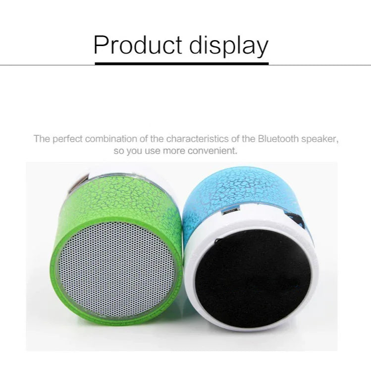 Bluetooth Mini Speaker Wireless Speaker Colorful LED TF Card USB Subwoofer Portable MP3 Music Sound Column For PC Phone