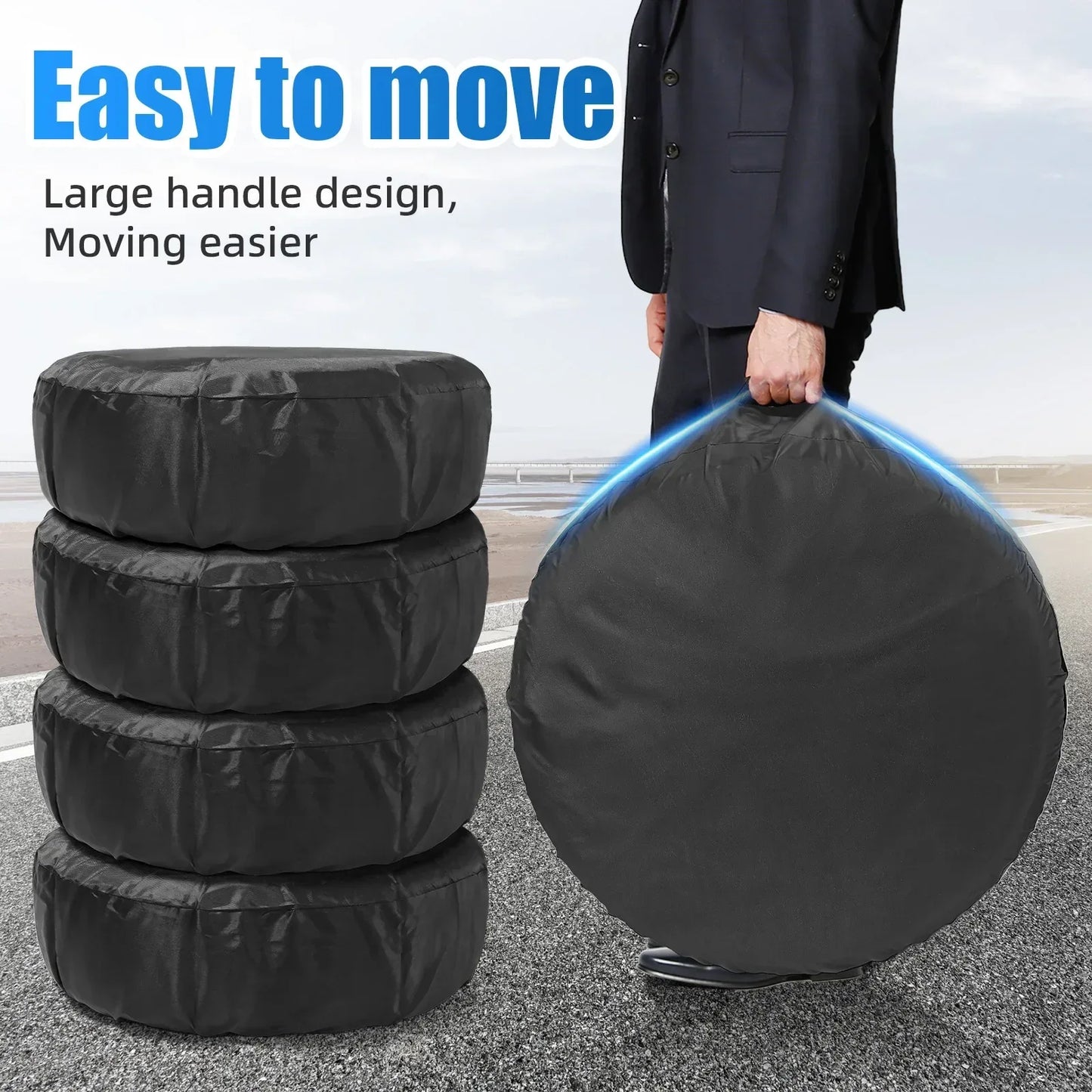 Car Spare Tire Cover Sunscreen Tire Bag Dustproof Protective Film Cloth Waterproof Spare Tire Wheel Bag Tyre Spare Storage Cover