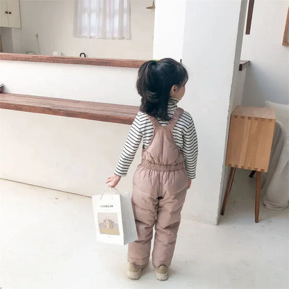 Children Thicken Warm Rompers Boys Girls Autumn Winter Down Pants Kids High Quality Down Trousers Baby Casual Cotton Trousers