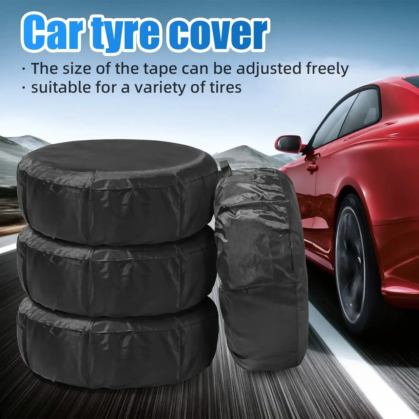 Car Spare Tire Cover Sunscreen Tire Bag Dustproof Protective Film Cloth Waterproof Spare Tire Wheel Bag Tyre Spare Storage Cover