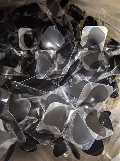 Modern Hanging Ceiling Lamp Chandelier for Living Room Lustre Petal Pendant Chandelier Bedroom Restaurant Black Indoor Lights