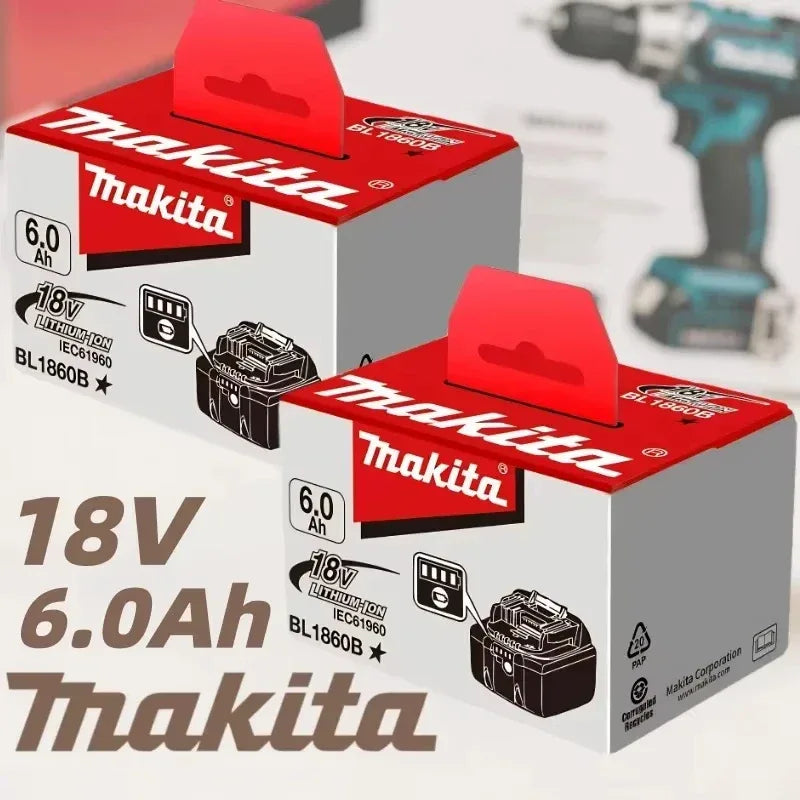 100% Original Makita 18V Battery 18V 6Ah Replacement Battery for Makita BL1860B BL1850 BL1840 BL1830 Li-ion Power Tool Battery