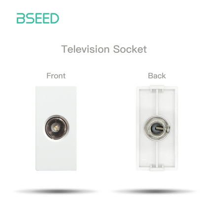BSEED Wall Internet Cat5 Socket Plastic Frame Parts USB Charge Port TV Satellite Interface Function DIY Combination