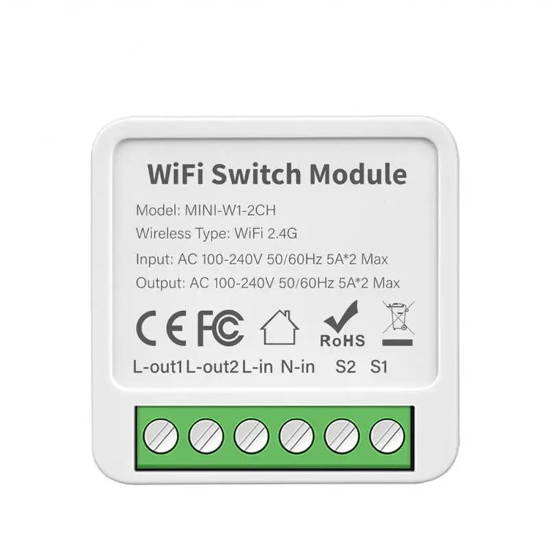 Zigbee/Wifi 1/2/3/4CH MINI Smart Switch Two-Way Control Wireless Light Switch Smart Home Automation Via Alexa Google SmartLife