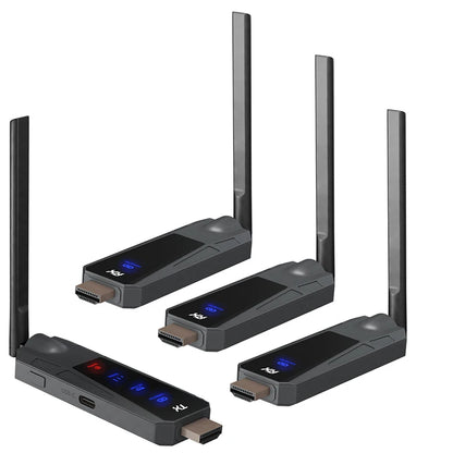 1080P 80m Wireless HDMI Transmitter and Receiver APP Monitor Video Transceiver Low Latency Plug and Play for PC TV Projector