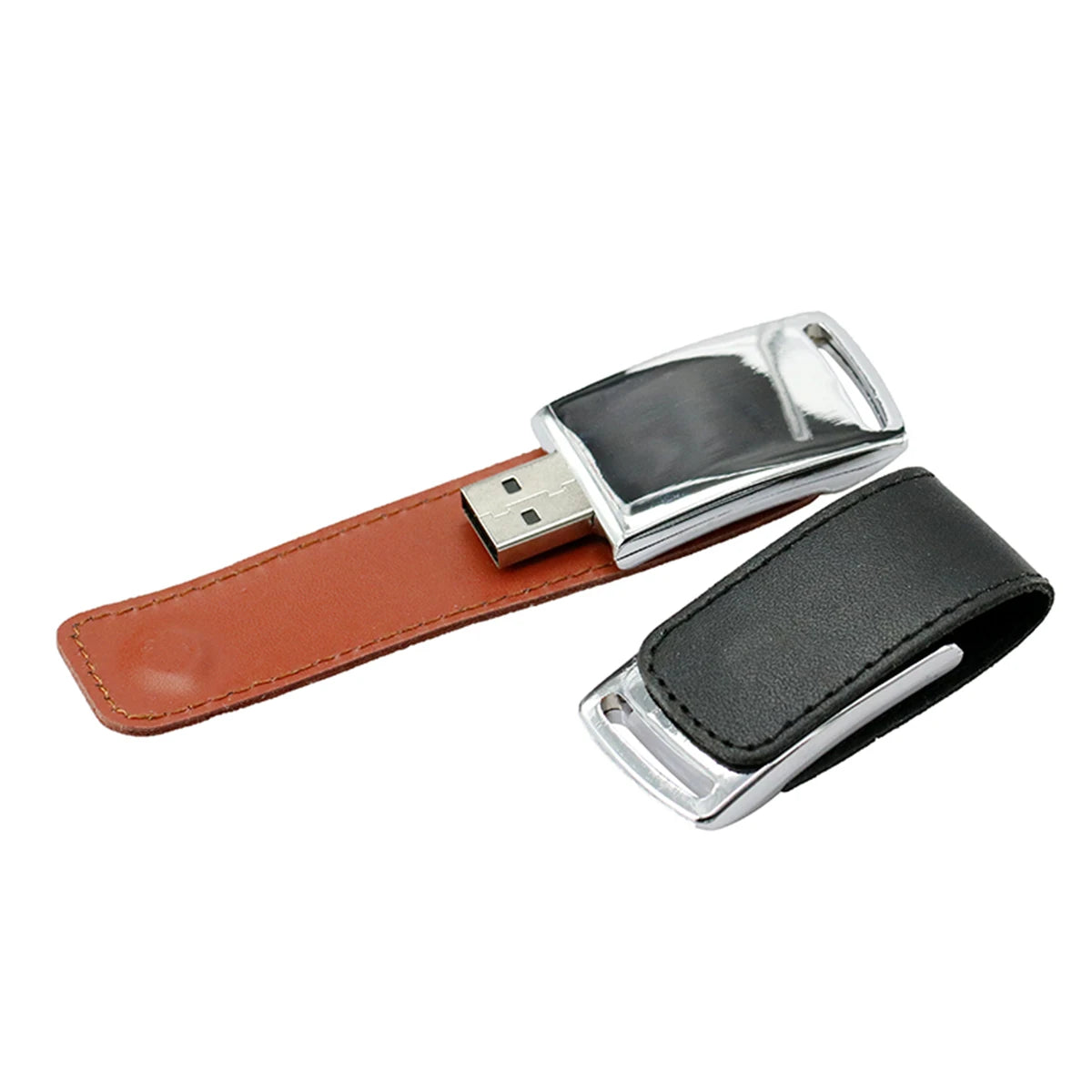 Pendrive 256GB USB Flash Drive Leather with Metal Keychain 64GB 32GB 8GB Business Usb Memories Disk 128GB Pen Drive Memory Stick
