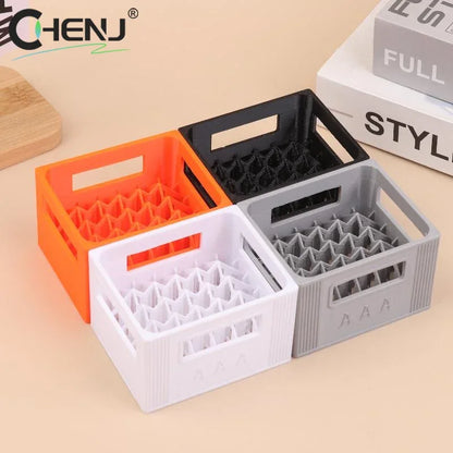 3D Printed Beer Crate Style Battery Storage Case No. 5 Aa No. 7 Aaa Battery Basket Stackable Batteries Storage Box Home Decor