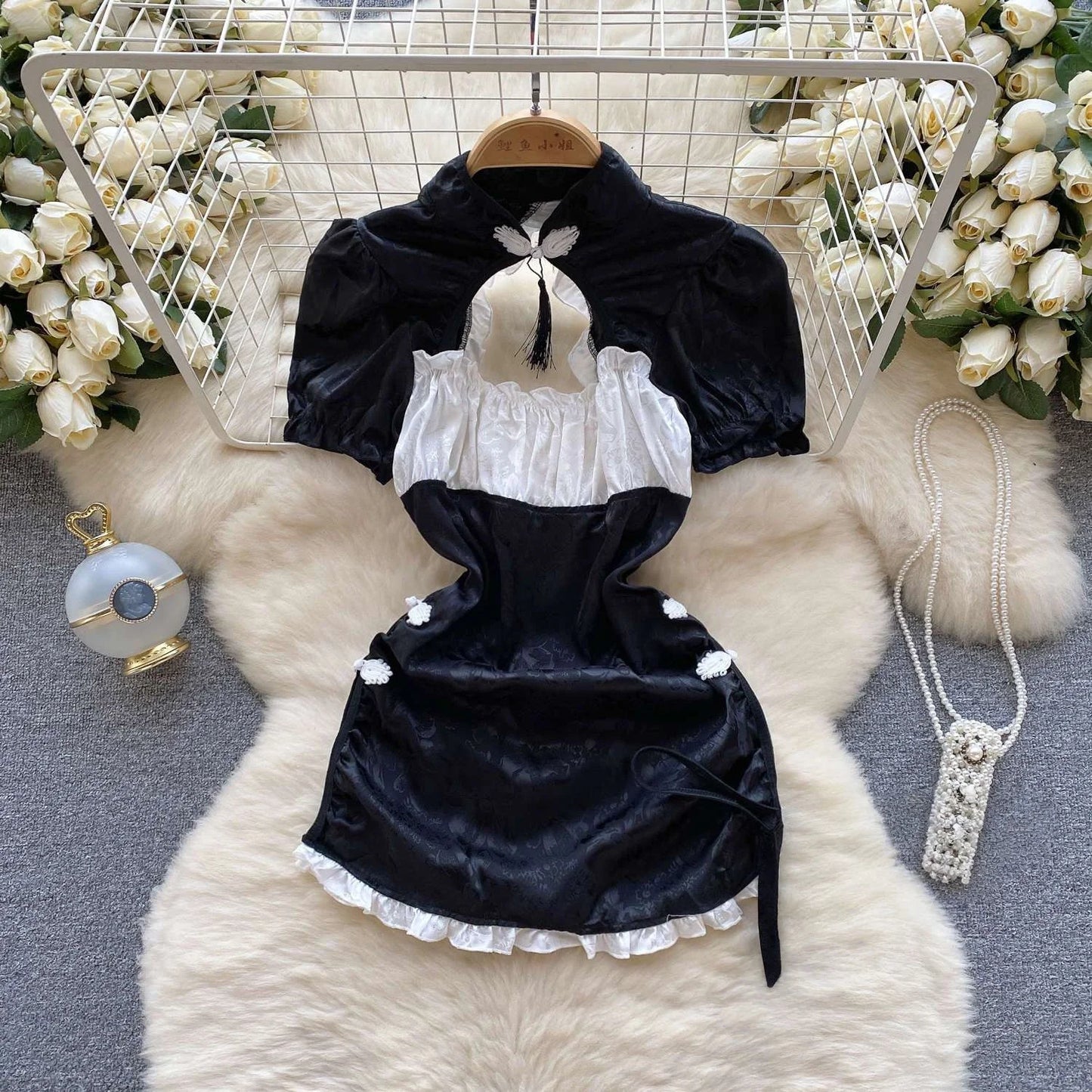 Woman Plus Size Sexy V-Neck Strap Dress Lace Trim Slim Short Dress Women Fashion Comfortable Dress Party Hotsweet
