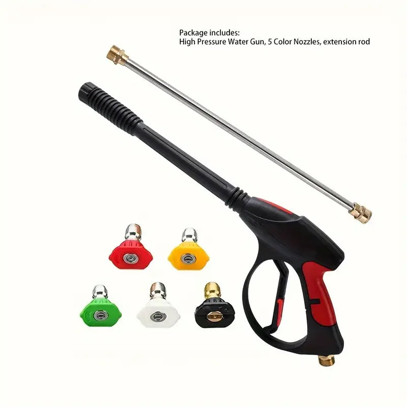 High Pressure Cleaning Water Gun M22-14 Copper Valve Core Car Washing Water Gun 1/4 Quick Connect 4000psi  With 5 Color Nozzles