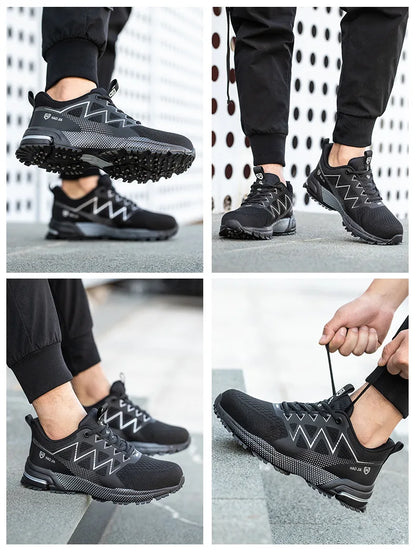 Oulylan Puncture Proof Work Safety Boots Man Breathable Work Shoes Male Men's Fashion Safety Shoes  Steel Toe Sneakers