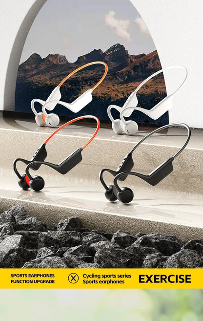 Bone Conduction Headset Wireless Swimming Sports Headphone IPX8 Bluetooth 5.4 With Mic Waterproof Exercise Fitness