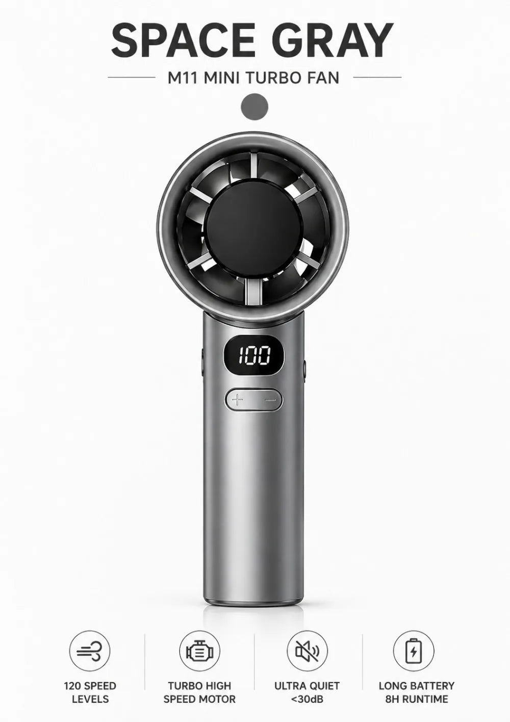 Xiaomi MIJIA Portable Fan Handheld 120 Speed Mini Bladeless Desktop Fan Rechargeable Instant Cooling With Ice Mode For Men Women