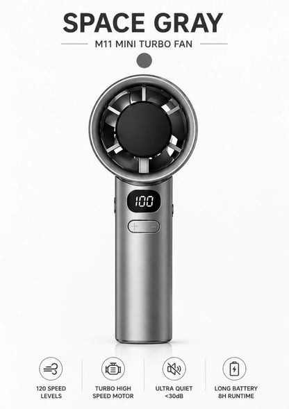 Xiaomi MIJIA Portable Fan Handheld 120 Speed Mini Bladeless Desktop Fan Rechargeable Instant Cooling With Ice Mode For Men Women
