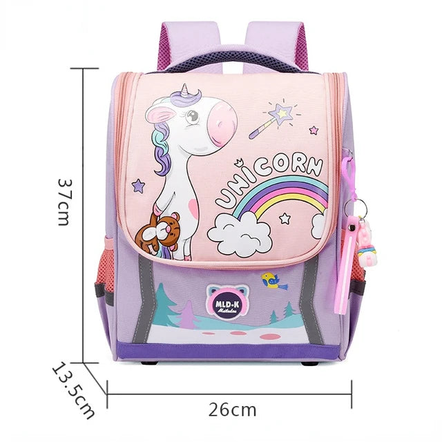 Waterproof Children Primary School Bags Cute Unicorn Rainbow Backpacks Kids Cartoon Animal Dinasour Shcoolbags for Kindergarten