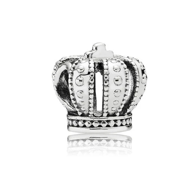 The New 925 Sterling Silver Charm Mother's Day Queen Crown Gift Box Fits Women Jewelry With Original Bracelet Accessories
