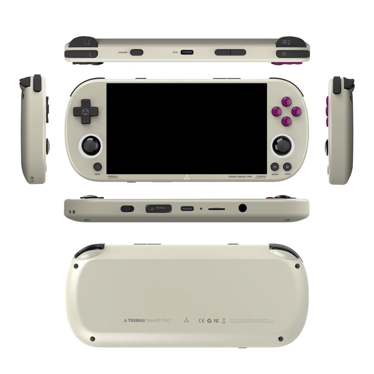 AMPOWN Trimui Smart Pro Consoles 4.96'' IPS Screen Handheld Game Players Linux System Emulator Portable Console Retro Video Game