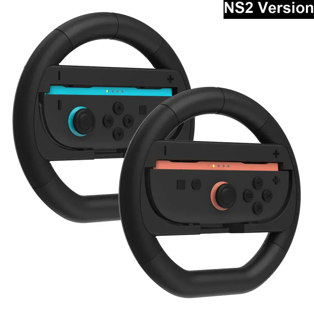 2 Pcs/Set Racing Steering Wheels for Switch 2 JoyCon Controller Attachment Accessories for Nintendo Switch 2 Mario Kart Games
