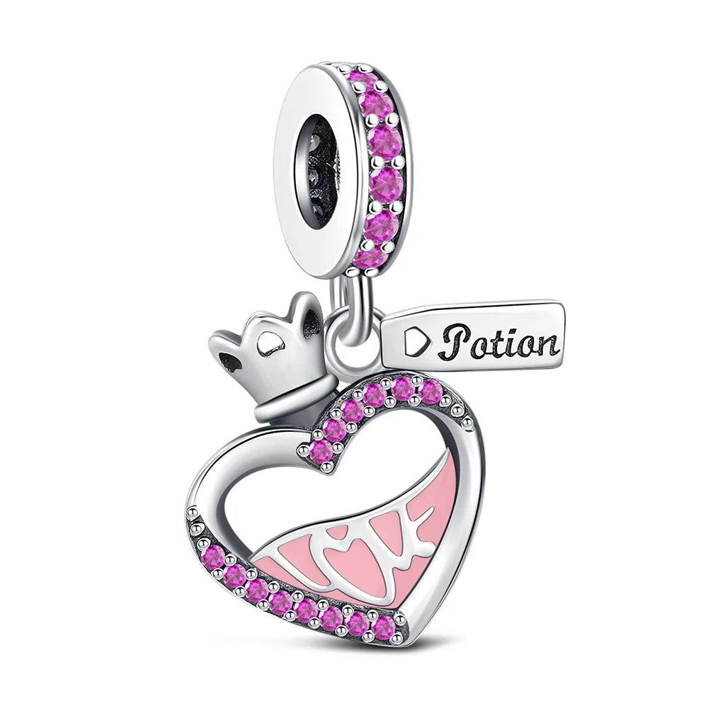 Elegant Mother's Day gifts For mom Ballet Pendant Fit Original Bracelet Diy Jewelry Fine Perfect Heart Rainbow Charm Daily Wear