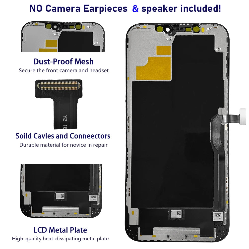 Real New Incell Display for iPhone X XS XR 11 12 13 14 15 16 17 Pro Max Mini Plus LCD Incell Screen Digitizer Replacement