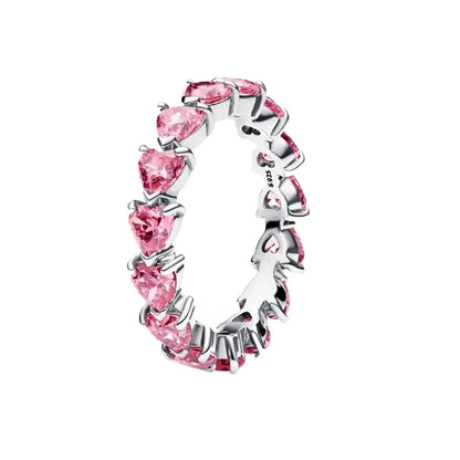 Vintage Moissanite Rings 925 Sterling Silver 6 Claws Cubic Zirconia Heart Crown Rings for Women Anniversary Fine Jewelry Gifts