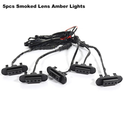 iJDM Car LED Front Grille Clearance Light For Ford Bronco Badlands Wilderness Edition Amber Daytime Running Light Warning Lamp