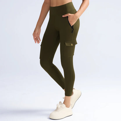 1/3 PCS Washed Print Work Pocket Women Leggings Elastic Butt Lifting Fitness Tights 2025 New Athletic Pants Fashion Streetwear