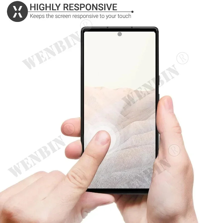 3 Pcs Tempered Glass For Google Pixel 10 9 8 7 6 Pro XL 7A 5A 3 XL Curved Full Cover Screen Protector