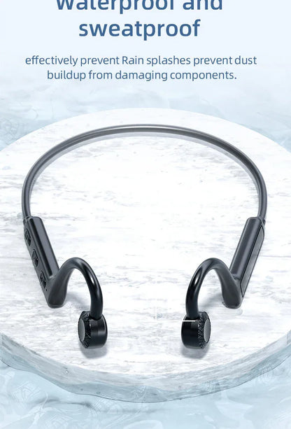 KS-19 Bone Conduction Headphones Bluetooth V5.1 Wireless Headset Sports Neckband Earphones Ear Hook For Workouts Running Driving