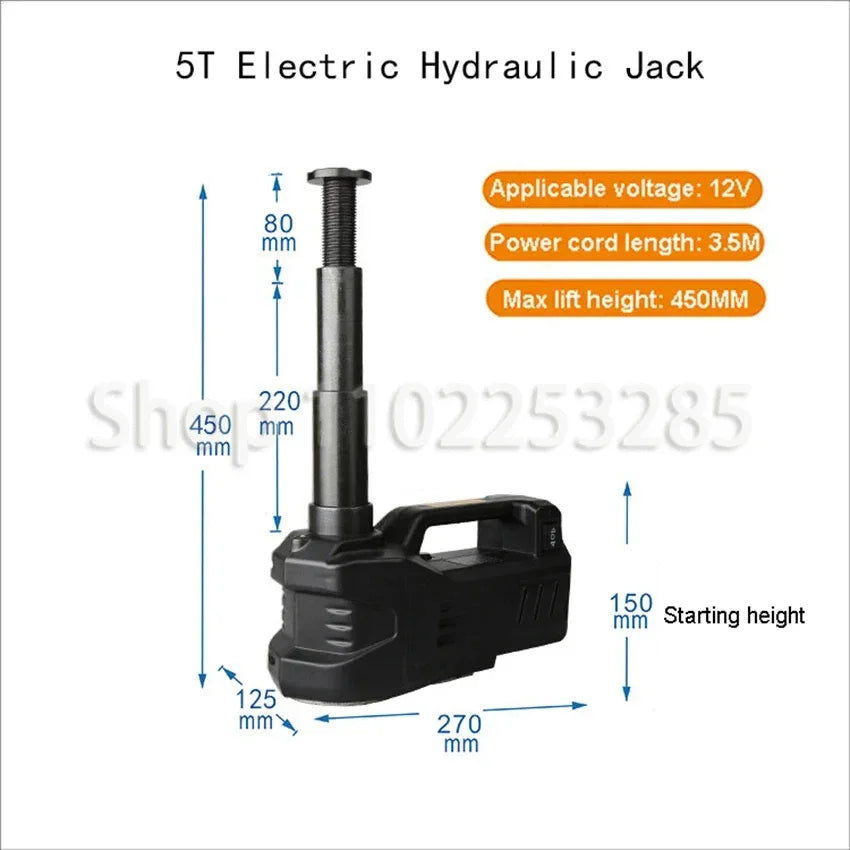 12V 3T/5T 155-450MM 135-360MM Hydraulic Car Floor Jack 150W Rated Power 13A Max.Current Electric Hydraulic Lifting Tools