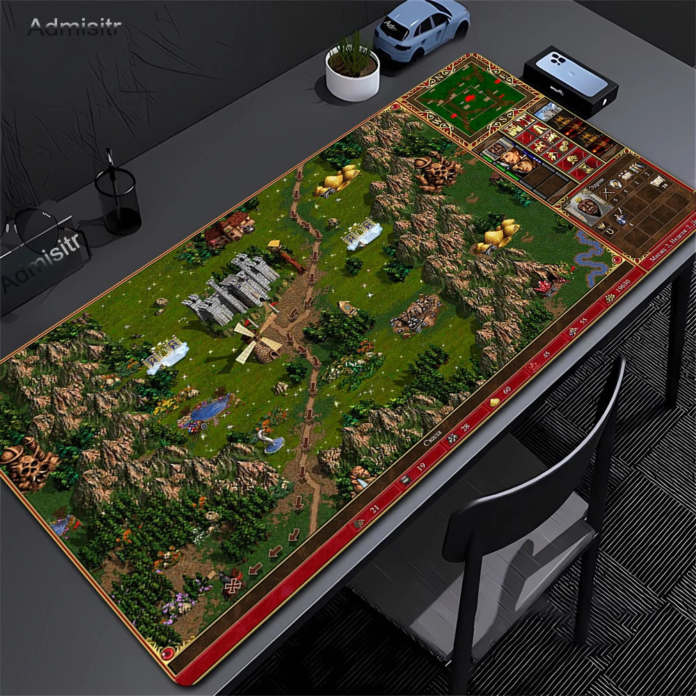 Anime Heroes of Might and Magic 3 Map Mousepad Gaming Laptops Keyboard Mat Desk Protector Deskmat Mats Laptop Gamer Mouse Pad