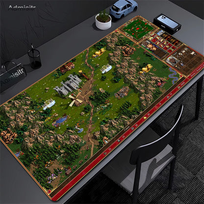 Anime Heroes of Might and Magic 3 Map Mousepad Gaming Laptops Keyboard Mat Desk Protector Deskmat Mats Laptop Gamer Mouse Pad