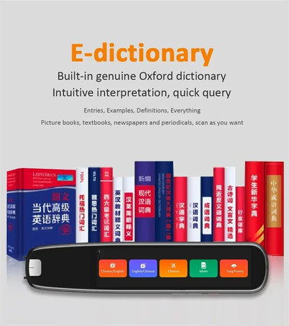 X10 Point Reading Translation Pen 3.76 Inches 142 Language Electronic Voice Scanning Pen Mutual Translation Dictionary Pen