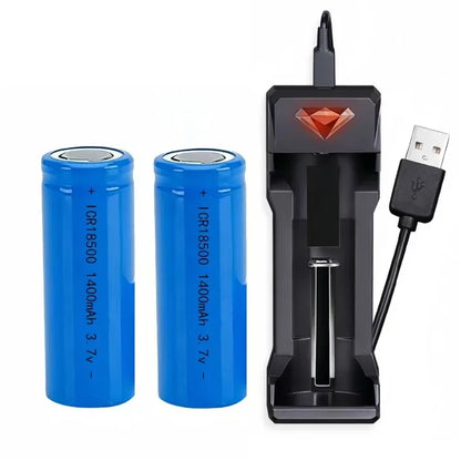 3.7V 18500 rechargeable lithium battery 1400mAh rechargeable battery flashlight strong lighting power tool battery