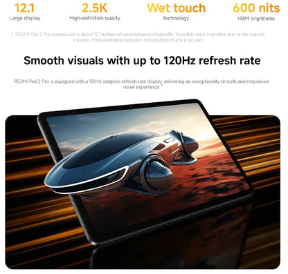 Xiaomi Redmi Pad 2 Pro Global Version Snapdragon 7s Gen 4 12.1" 2.5K Crystal clear Display 33W Fast Charging 12000mAh Battery
