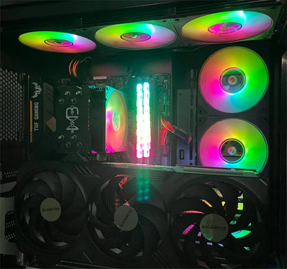 Wovibo 4 Tubo De Calor Cpu  Cooler Fan Ventilador Pwm 4Pin Argb Rgb Intel 115x1200 1700 2011 X79 X99 Amd Am4 Am5 Radiador