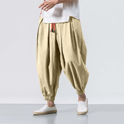 Fashion Harem Pants Men Hiphop Baggy Wide Leg Pants Streetwear Oversized Casual Sweatpants Harajuku Japanese Trousers Male 2025