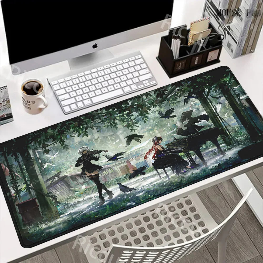 Game NieR:Automata 2B Larger Mousepad Xxl Gaming Keyboard Computer Desk Mat Accessories Game Mouse Pad Office Carpet BigMousepad