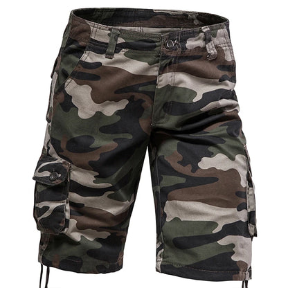 Mens Camo Shorts Men Camouflage Overalls Loose Casual Outdoor Sports Half Pants Side Pocket Cotton Comfortable Shorts