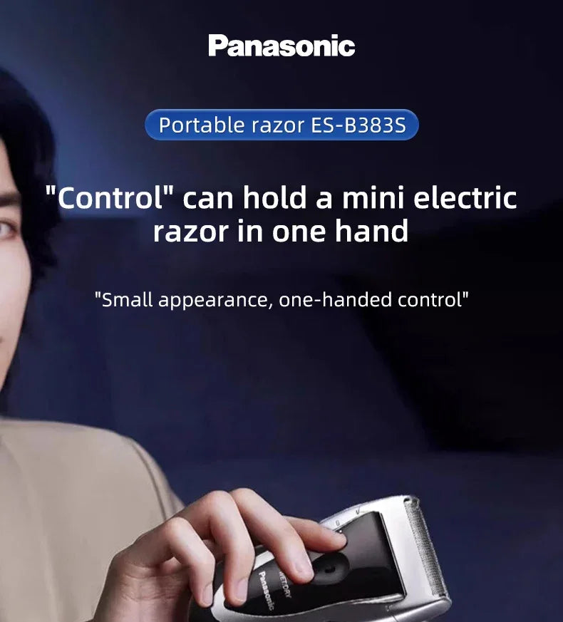 Panasonic Electric Razor For Men, Battery-Operated Travel Shaver, Cordless Wet Dry Lightweight Shaver with Ergonomic Grip ﻿