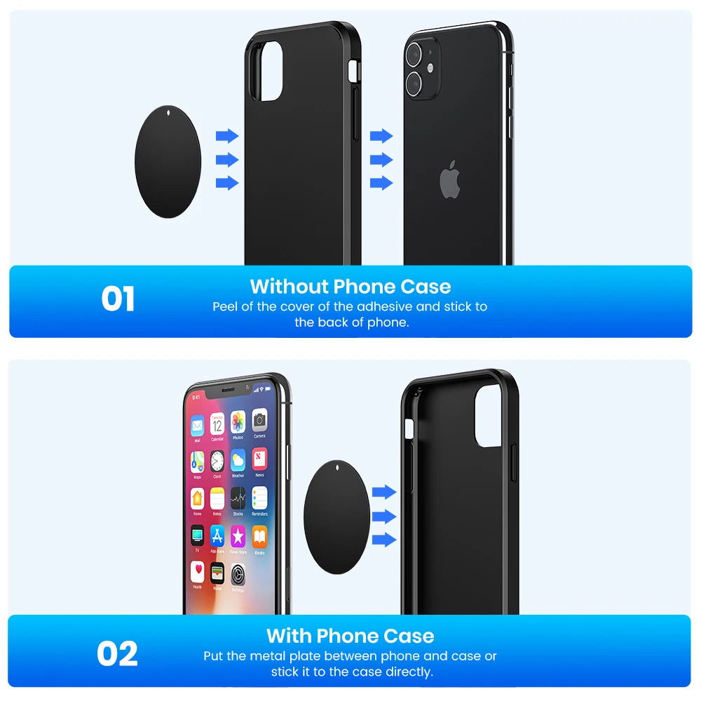 TOPK MagneticCarPhoneHolder Mount - Enhanced Version Strong Magnet 360° RotationHigh/LowTempResistant with Improved Adhesion